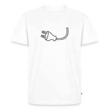 Plug - T-shirt Premium bio Homme - blanc - Devant - Nico (187cm)
