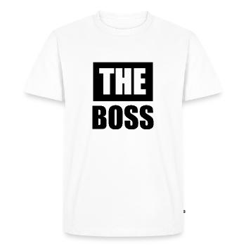 LE look partenaire BOSS ❤ - T-shirt Premium bio Homme - blanc - Devant - Nico (187cm)