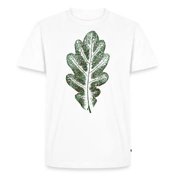 Feuille de chêne vert naturel / feuille/ chêne/arbre - T-shirt Premium bio Homme - blanc - Devant - Nico (187cm)