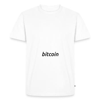 Bitcoin - T-shirt Premium bio Homme - blanc - Devant - Nico (187cm)