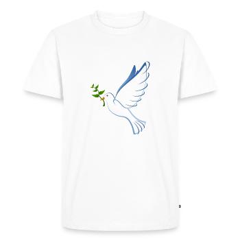 Colombe de la colombe de la paix comme un cadeau pour Tiefreunde - T-shirt Premium bio Homme - blanc - Devant - Nico (187cm)