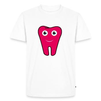 Dental office logo tooth - Men's Premium Organic T-Shirt - white - Front - Nico (187cm)