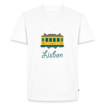 Sweet lisbon logo gift idea - Men's Premium Organic T-Shirt - white - Front - Nico (187cm)