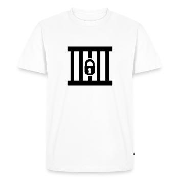 Prison - T-shirt Premium bio Homme - blanc - Devant - Nico (187cm)