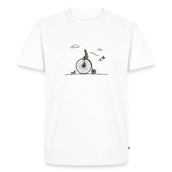 Vélo ancien - T-shirt Premium bio Homme - blanc - Devant - Nico (187cm)