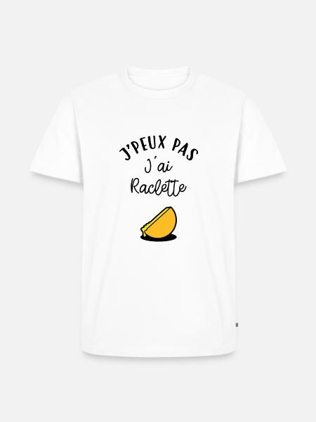 J'peux pas J'ai Raclette - T-shirt Premium bio Homme - blanc
