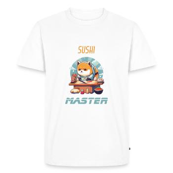 Shiba itamae the chef of cute kawaii sushi - Men's Premium Organic T-Shirt - white - Front - Nico (187cm)