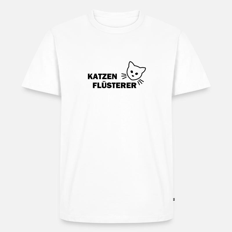 katzenflüsterer - Männer Premium Bio T-Shirt - Weiß