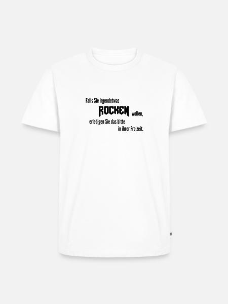 Bürorocker - Männer Premium Bio T-Shirt - Weiß