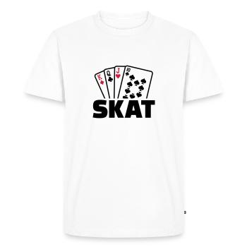 Skat - T-shirt Premium bio Homme - blanc - Devant - Nico (187cm)