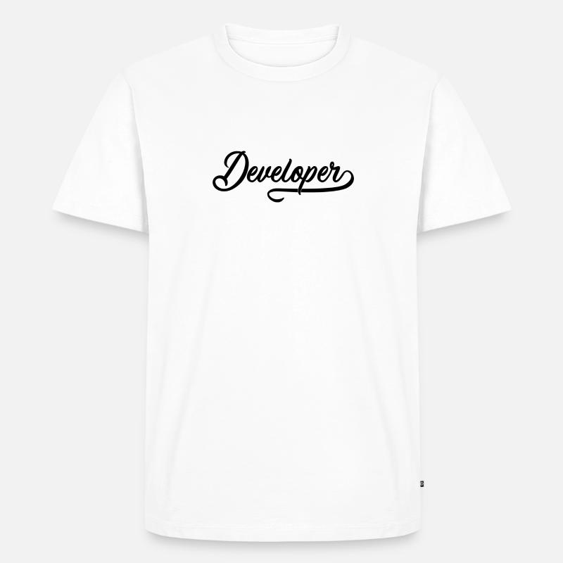 Developer - Men's Premium Organic T-Shirt - white
