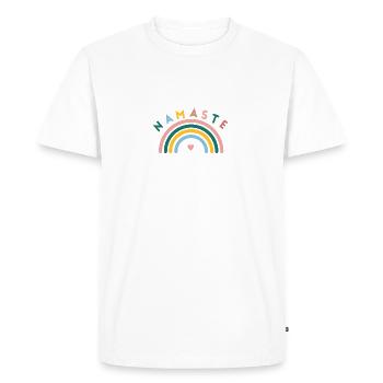 Namaste! Rainbow, customizable - Men's Premium Organic T-Shirt - white - Front - Nico (187cm)
