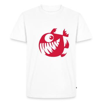 Joyeux Perry - T-shirt Premium bio Homme - blanc - Devant - Nico (187cm)