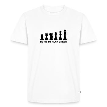 Evolution Chess - Men's Premium Organic T-Shirt - white - Front - Nico (187cm)
