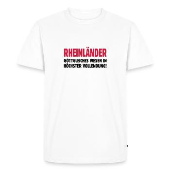 Rheinland Rheinländer NRW Köln Rhein - Männer Premium Bio T-Shirt - Weiß - Vorne - Nico (187cm)