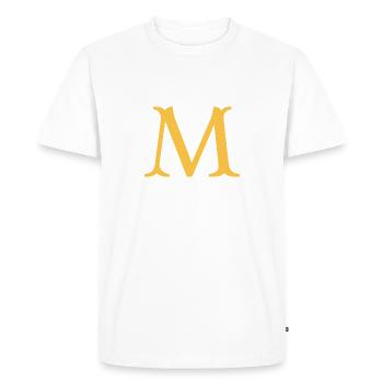 M - Men's Premium Organic T-Shirt - white - Front - Nico (187cm)