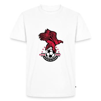 soccer football sports logo eagle eagle adler - Men's Premium Organic T-Shirt - white - Front - Nico (187cm)