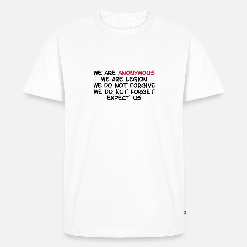 Anonymous - Männer Premium Bio T-Shirt - Weiß