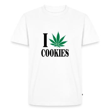 I love cookies - Men's Premium Organic T-Shirt - white - Front - Nico (187cm)