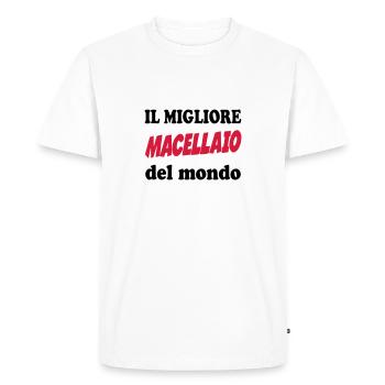 Il migliore macellaio del mondo - T-shirt Premium bio Homme - blanc - Devant - Nico (187cm)