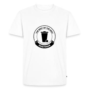 Eboueur / Eboueuse / Nettoyage / Propreté / Propre - T-shirt Premium bio Homme - blanc - Devant - Nico (187cm)
