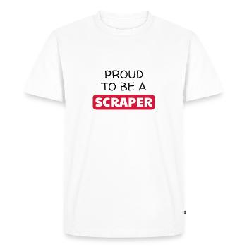 Scrapbooking / Scraper / Scrapeuse / Scrapeur - T-shirt Premium bio Homme - blanc - Devant - Nico (187cm)