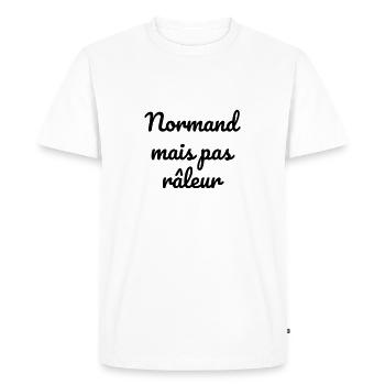 Normandie / Normand / Normande / France - T-shirt Premium bio Homme - blanc - Devant - Nico (187cm)