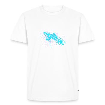 Éclaboussure de peinture! Coloré. Cadeau. - T-shirt Premium bio Homme - blanc - Devant - Nico (187cm)