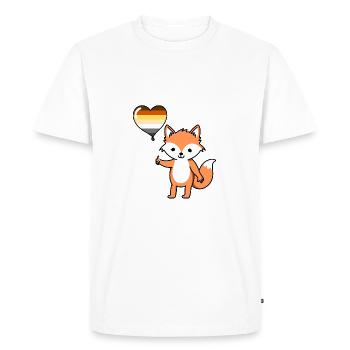 Fox Heart Ballon Gay Ours - T-shirt Premium bio Homme - blanc - Devant - Nico (187cm)