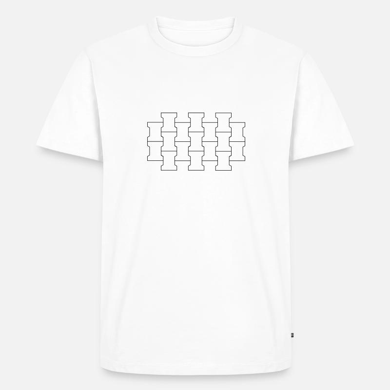 Kopfsteinpflaster - Bürgersteig - Männer Premium Bio T-Shirt - Weiß