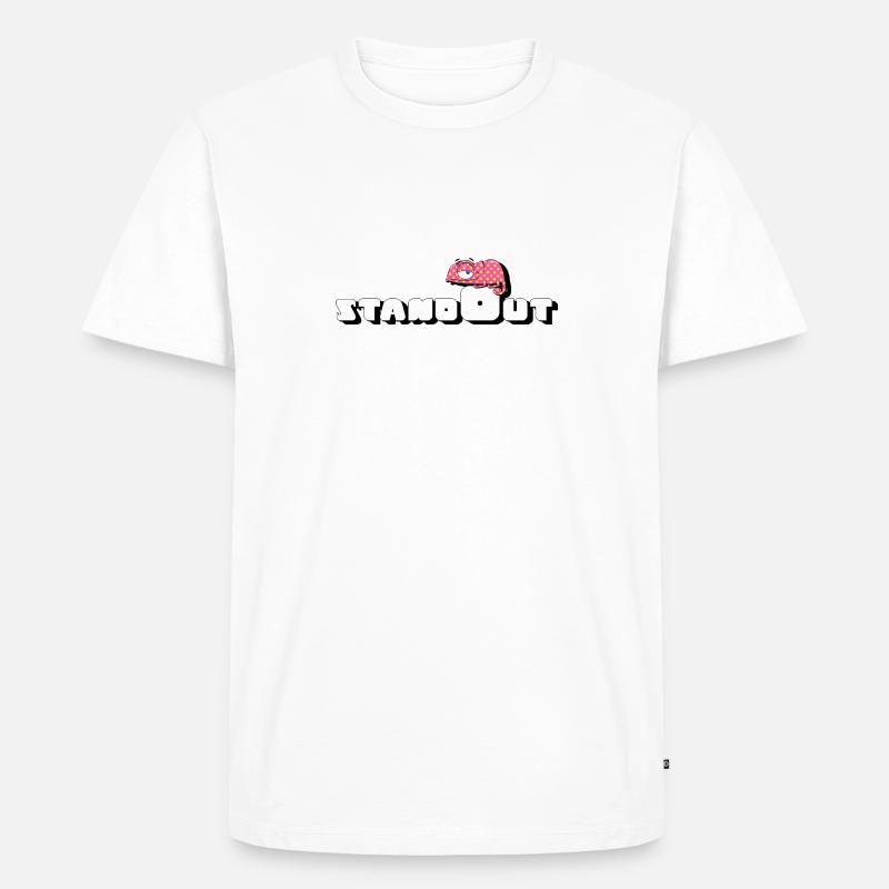 Hervorstechen - Männer Premium Bio T-Shirt - Weiß