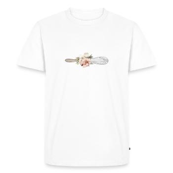 Fouet & fleurs, personnalisables - T-shirt Premium bio Homme - blanc - Devant - Nico (187cm)