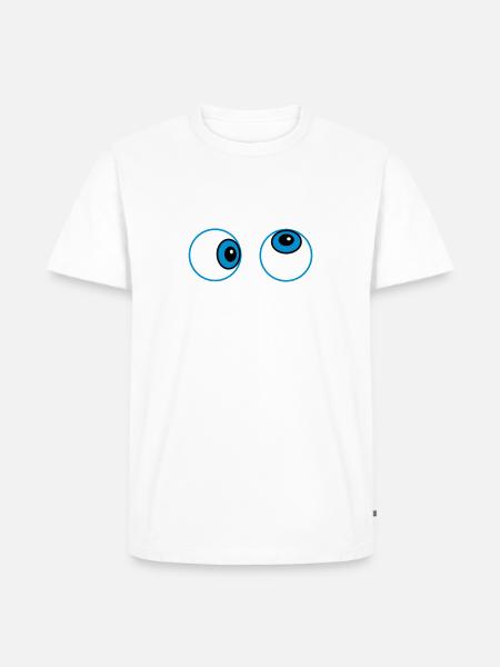 Eyes (d) - Men's Premium Organic T-Shirt - white