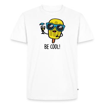 glace - T-shirt Premium bio Homme - blanc - Devant - Nico (187cm)