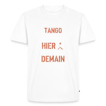 en vrai moi le barbecue hier aujourd'hui demain - T-shirt Premium bio Homme - blanc - Devant - Nico (187cm)