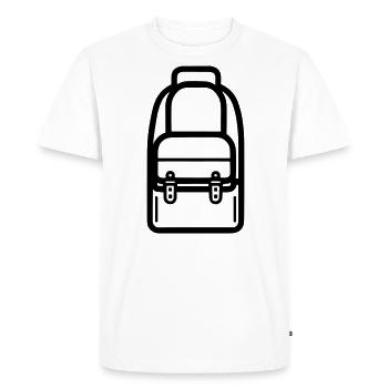 Backpack - Men's Premium Organic T-Shirt - white - Front - Nico (187cm)
