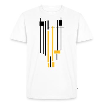 Abstrait - T-shirt Premium bio Homme - blanc - Devant - Nico (187cm)