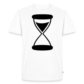 sablier - T-shirt Premium bio Homme - blanc - Devant - Nico (187cm)