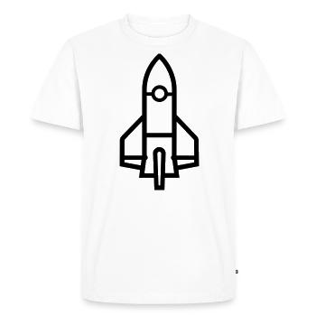 Rocket - Men's Premium Organic T-Shirt - white - Front - Nico (187cm)