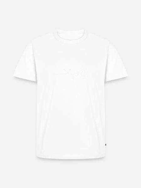 weiße Rose - Männer Premium Bio T-Shirt - Weiß