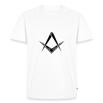 Francs-maçons - T-shirt Premium bio Homme - blanc - Devant - Nico (187cm)