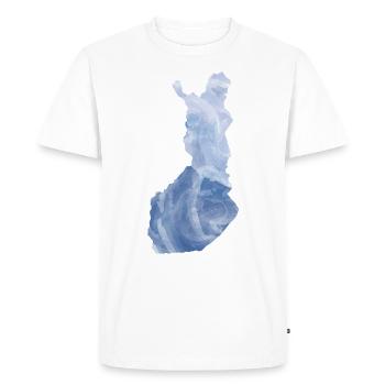 Finlande Finlande - T-shirt Premium bio Homme - blanc - Devant - Nico (187cm)