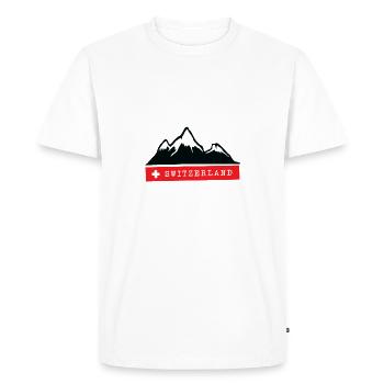 Montagnes suisses - Alpes suisses - Alpes - T-shirt Premium bio Homme - blanc - Devant - Nico (187cm)