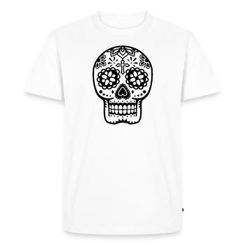 Skull - Men's Premium Organic T-Shirt - white - Front - Nico (187cm)