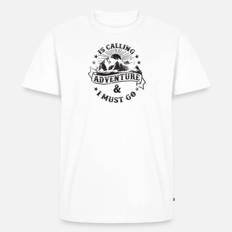 Is Calling adventure - Männer Premium Bio T-Shirt - Weiß