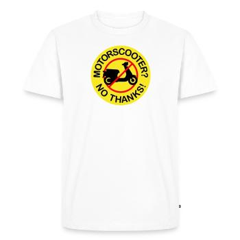 Scooter? Non merci! (3 couleurs) - T-shirt Premium bio Homme - blanc - Devant - Nico (187cm)