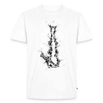 Cannabis Bong - Men's Premium Organic T-Shirt - white - Front - Nico (187cm)