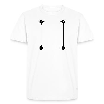 Frame with crosses - Men's Premium Organic T-Shirt - white - Front - Nico (187cm)