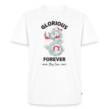 Glorieux Forever_Dragon - T-shirt Premium bio Homme - blanc - Devant - Nico (187cm)