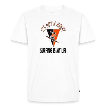 Surfer Surfboard Surfer Surfing gift - Men's Premium Organic T-Shirt - white - Front - Nico (187cm)